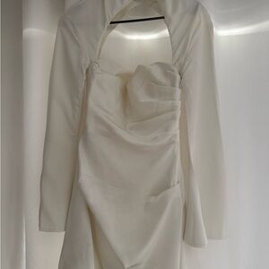 House of CB White Long Sleeve Dress